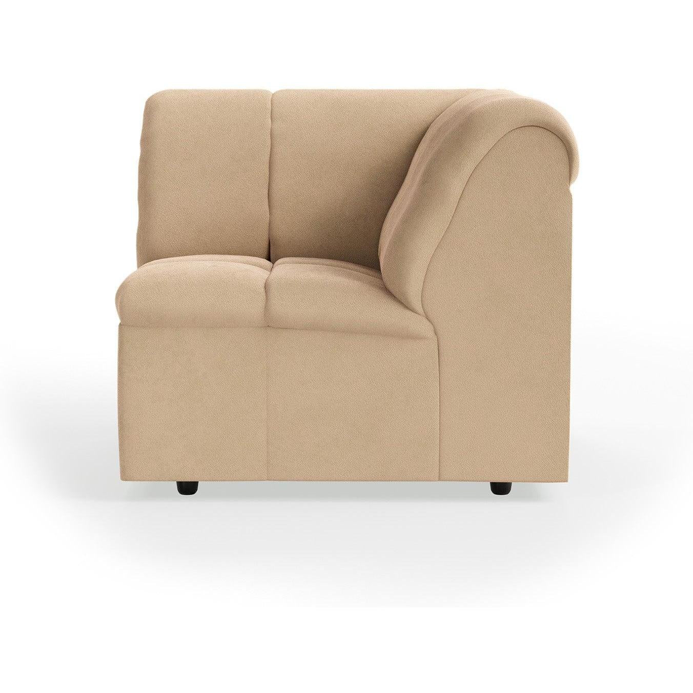 HKliving Wave bank corner Royal Velvet Cream