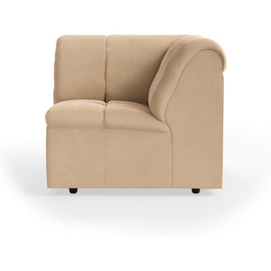 HKliving Wave bank corner Royal Velvet Cream