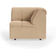HKliving Wave bank corner Royal Velvet Cream
