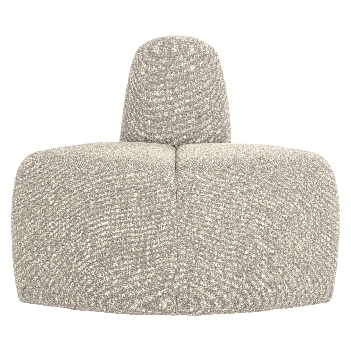 WOOOD Mojo eetbank hoek rond rugleuning Bouclé Beige Melange