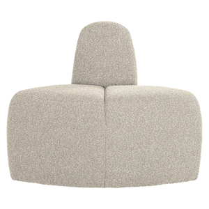 WOOOD Mojo eetbank hoek rond rugleuning Bouclé Beige Melange