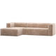 WOOOD Bean hoekbank links Chenille Velvet Naturel
