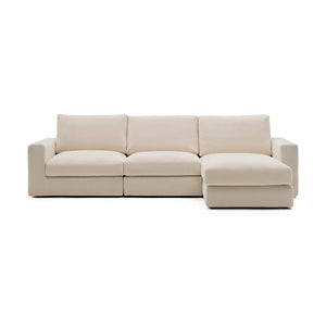 Kave Home Alea 4-zitsbank met chaise longue rechts Beige