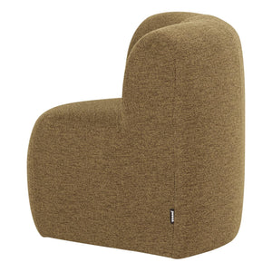 WOOOD Mojo Base eetbank hoek met rugleuning bouclé Geel/Bruin