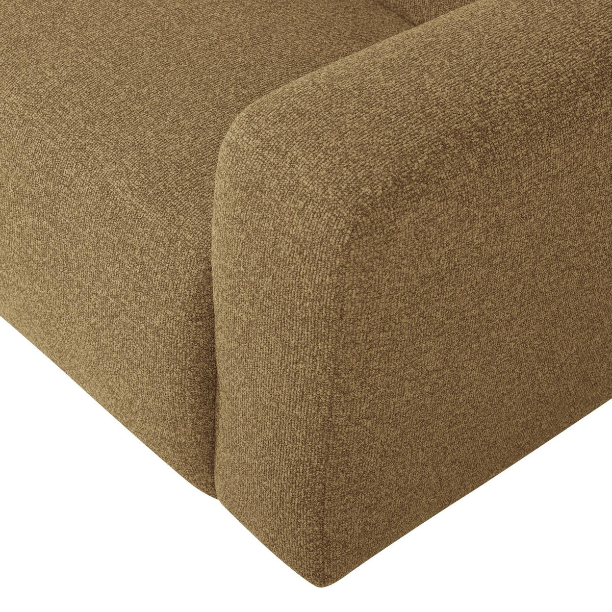 WOOOD Mojo Base 2-zits bank arm rechts bouclé Geel/Bruin