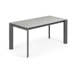 Kave Home Axis eettafel uitschuifbaar 160/220x90 cm Grijs
