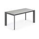 Kave Home Axis eettafel uitschuifbaar 160/220x90 cm Grijs