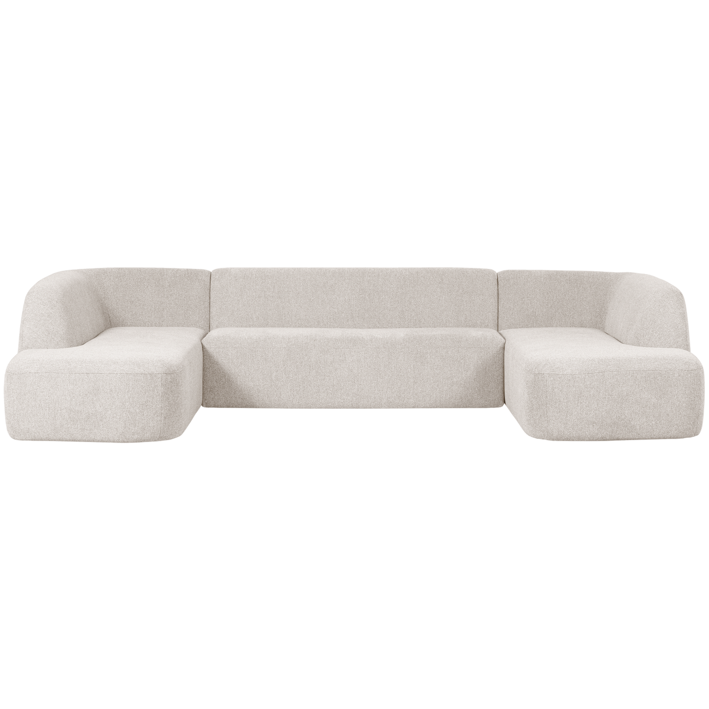WOOOD Sloping U-vorm bank Pearl Melange