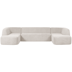 WOOOD Sloping U-vorm bank Pearl Melange
