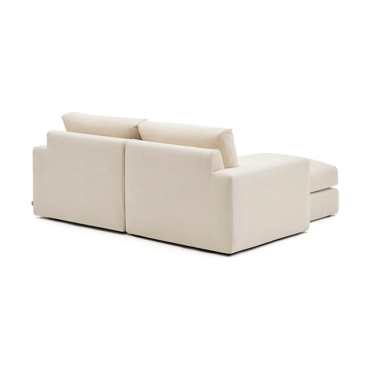 Kave Home Alea 3-zitsbank met chaise longue links Ecru
