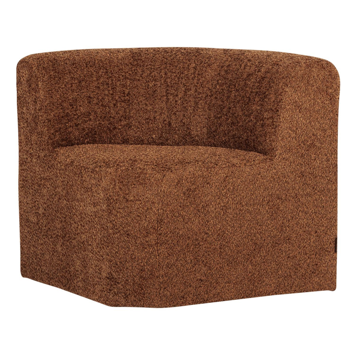 WOOOD Mojo Base eetbank hoek met rugleuning wollig Roestbruin