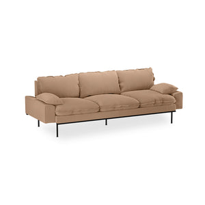 HKliving Retro 4-zitsbank Corduroy Rib Brown