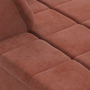 HKliving Wave bank left divan Royal Velvet Magnolia