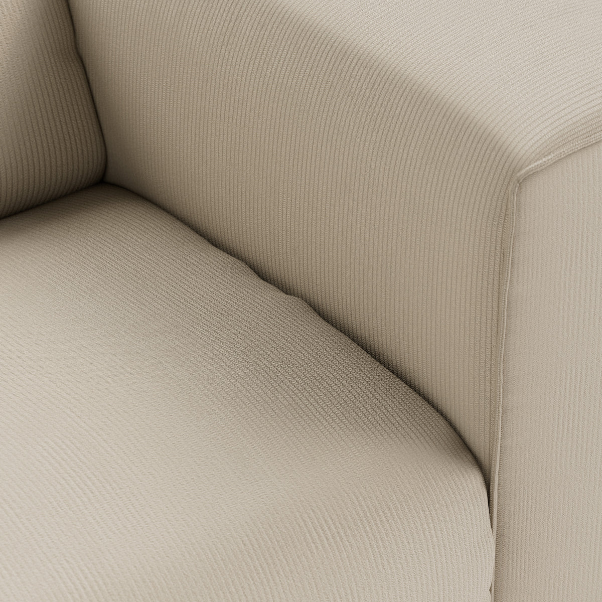 HKliving Flake bank right 1,5-seat Corduroy Rib Hay