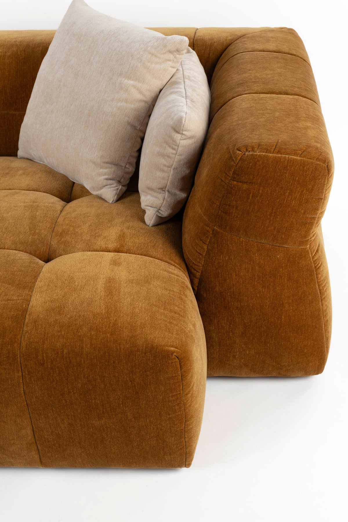Dutchbone Hodge bank Chaise Longue rechts Okergeel