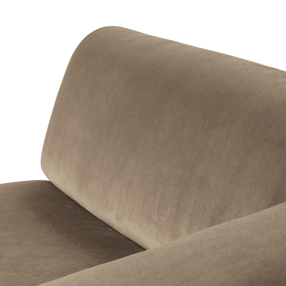 WOOOD Mojo Base chaise longue bank arm rechts velvet Khaki