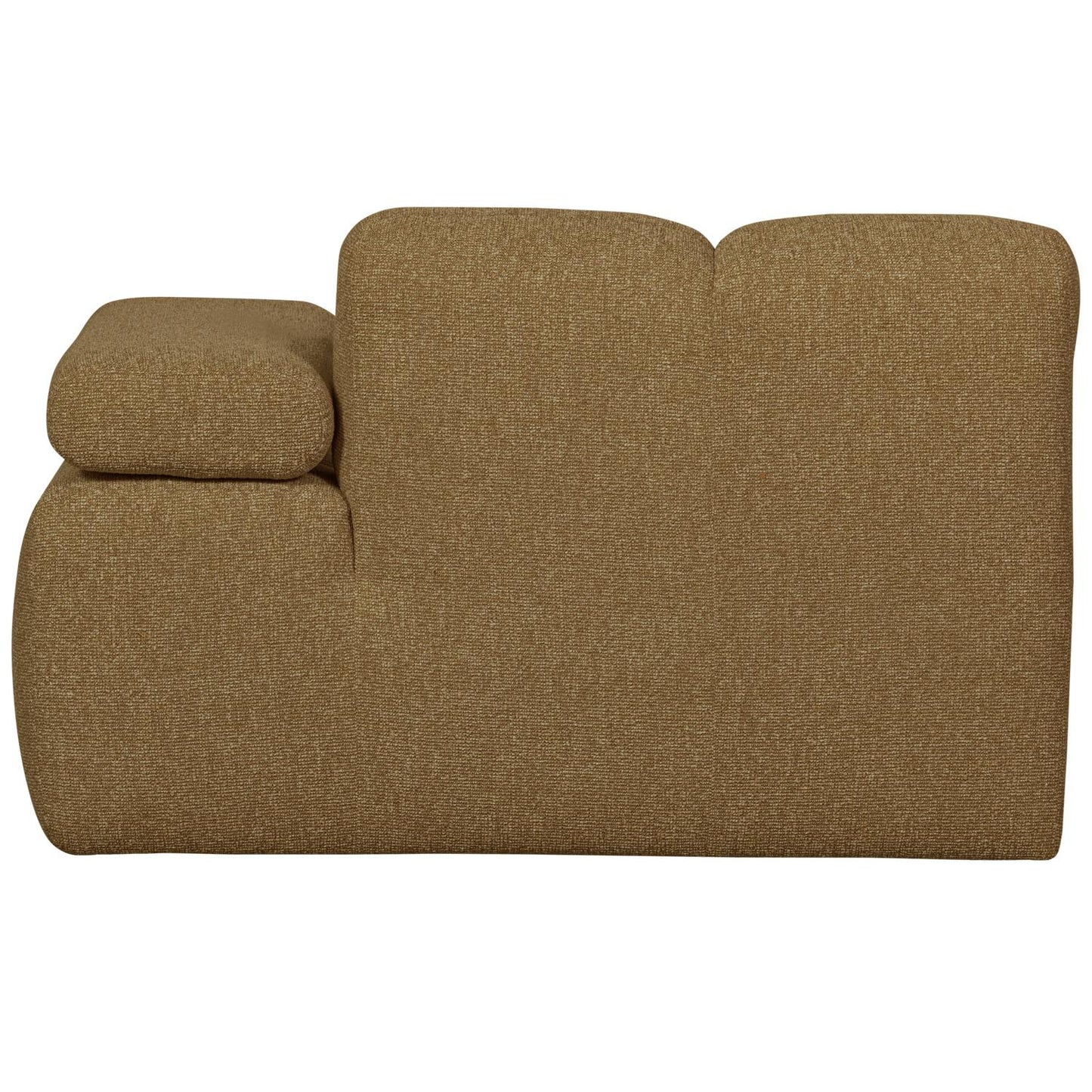 WOOOD Mojo chaise longue bank arm rechts bouclé Geel/Bruin Melange