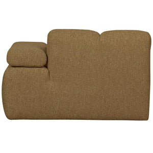 WOOOD Mojo chaise longue bank arm rechts bouclé Geel/Bruin Melange