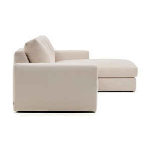Kave Home Alea 4-zitsbank met chaise longue rechts Beige