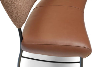 Bree's New World Arc ronde eetkamerbank 200 cm duo Cognac