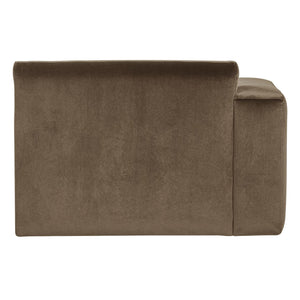 WOOOD Mojo Base chaise longue bank arm links velvet Taupe