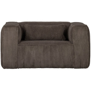 WOOOD Bean fauteuil Ribstof Mud