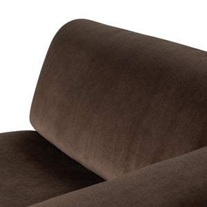 WOOOD Mojo Base chaise longue bank arm rechts velvet Bruin