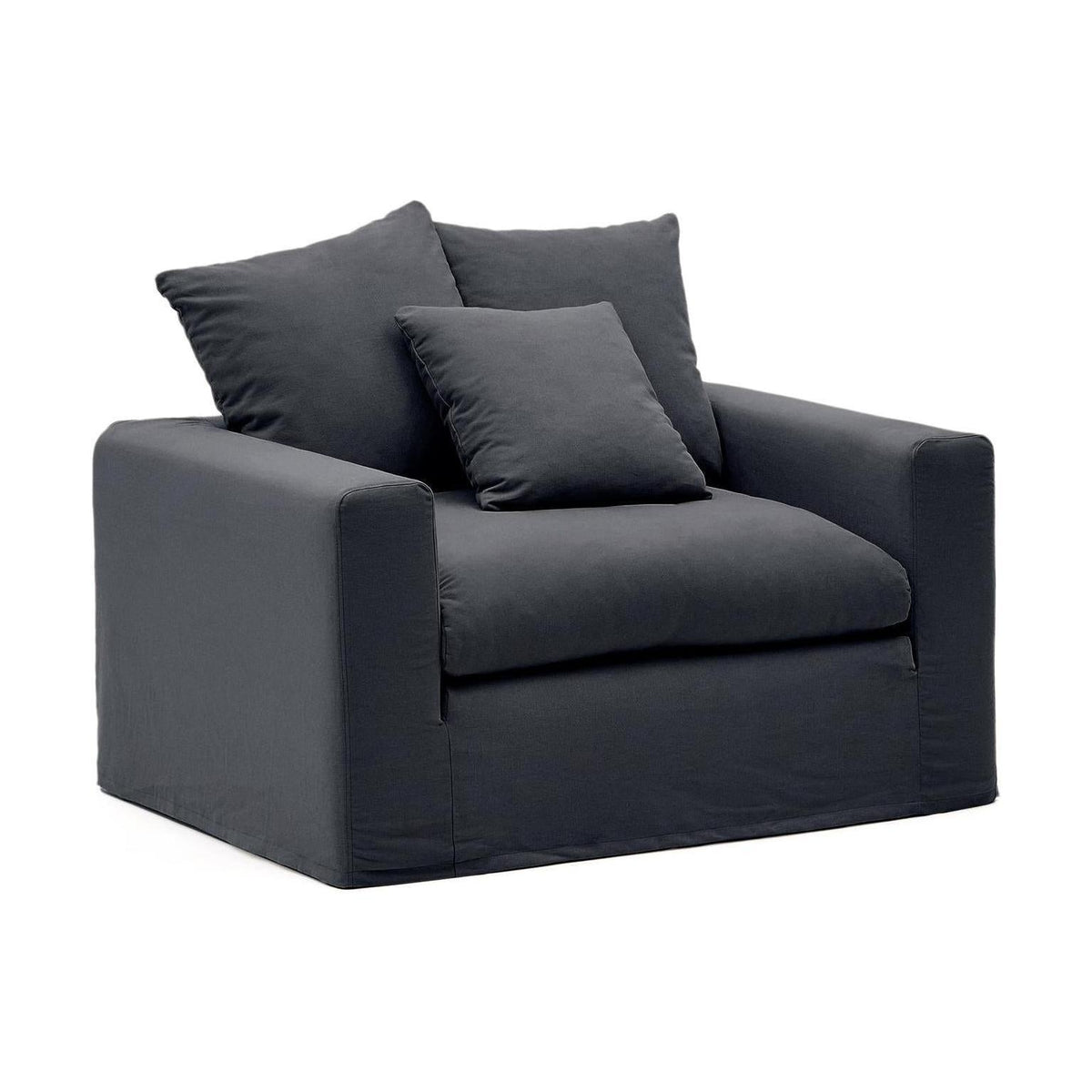 Kave Home Nora fauteuil 140x104 cm Antraciet