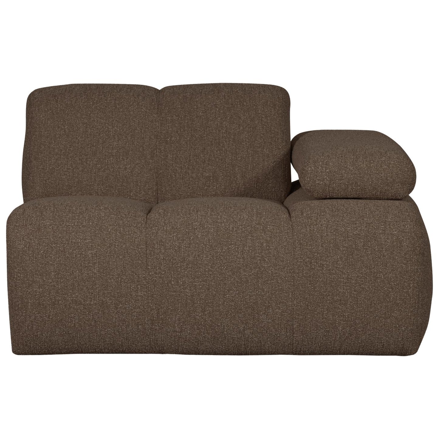 WOOOD Mojo 1-zits bank arm rechts bouclé Bruin Melange