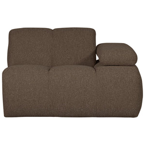 WOOOD Mojo 1-zits bank arm rechts bouclé Bruin Melange