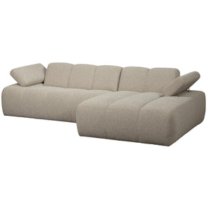 WOOOD Mojo chaise longue bank rechts bouclé Beige Melange