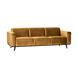 WOOOD Statement 3-zitsbank Velvet Honinggeel