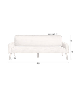 Dutchbone Preston 2-zitsbank Beige