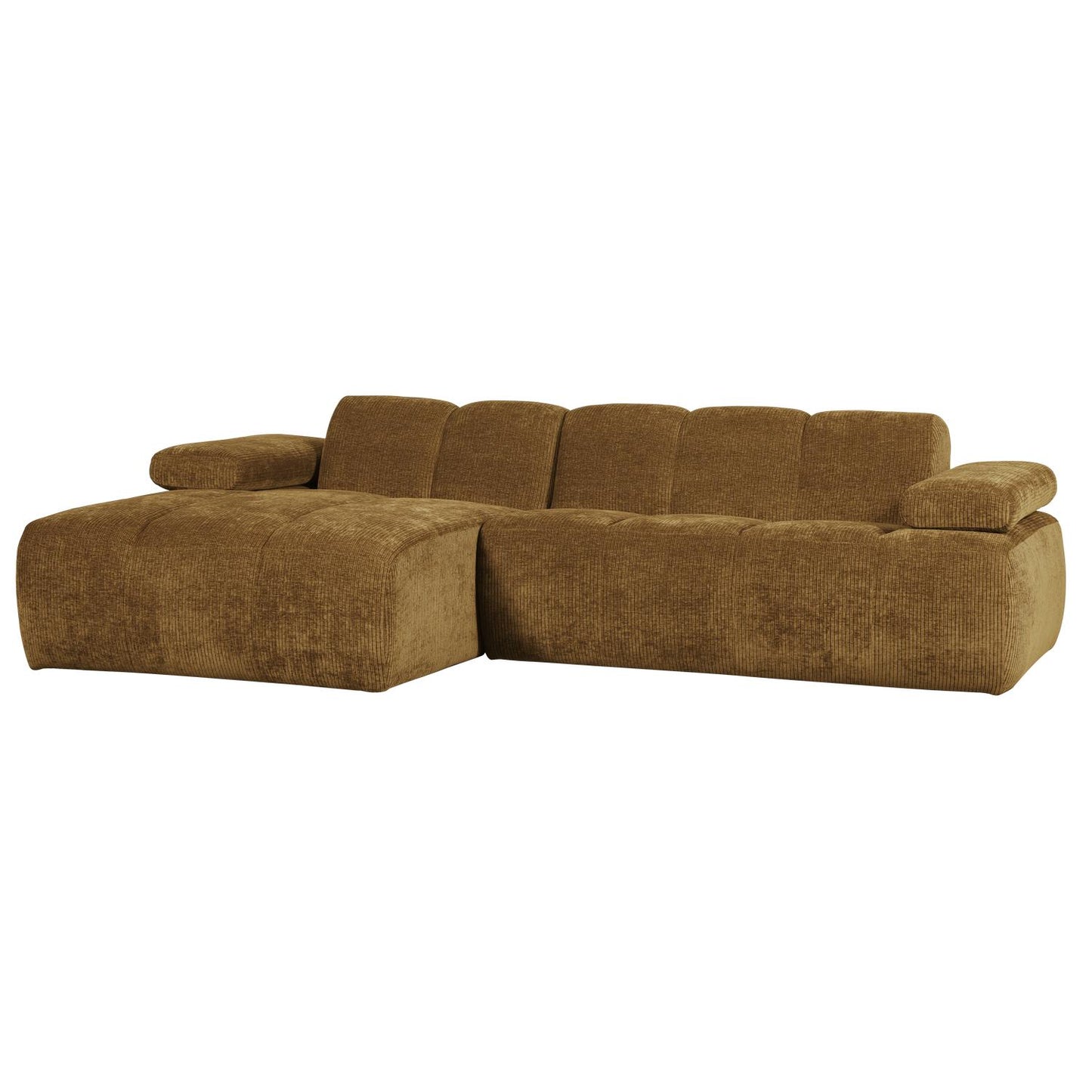 WOOOD Mojo chaise longue bank links ribstof Honinggeel