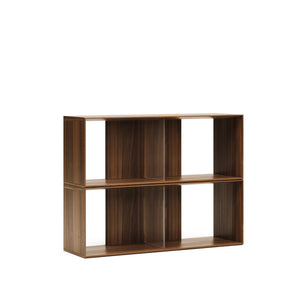 Kave Home Litto kast 2 modulaire planken walnoot