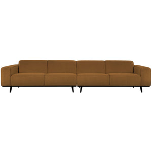 WOOOD Statement XL 4-zits bank 372 cm Bouclé Botergeel