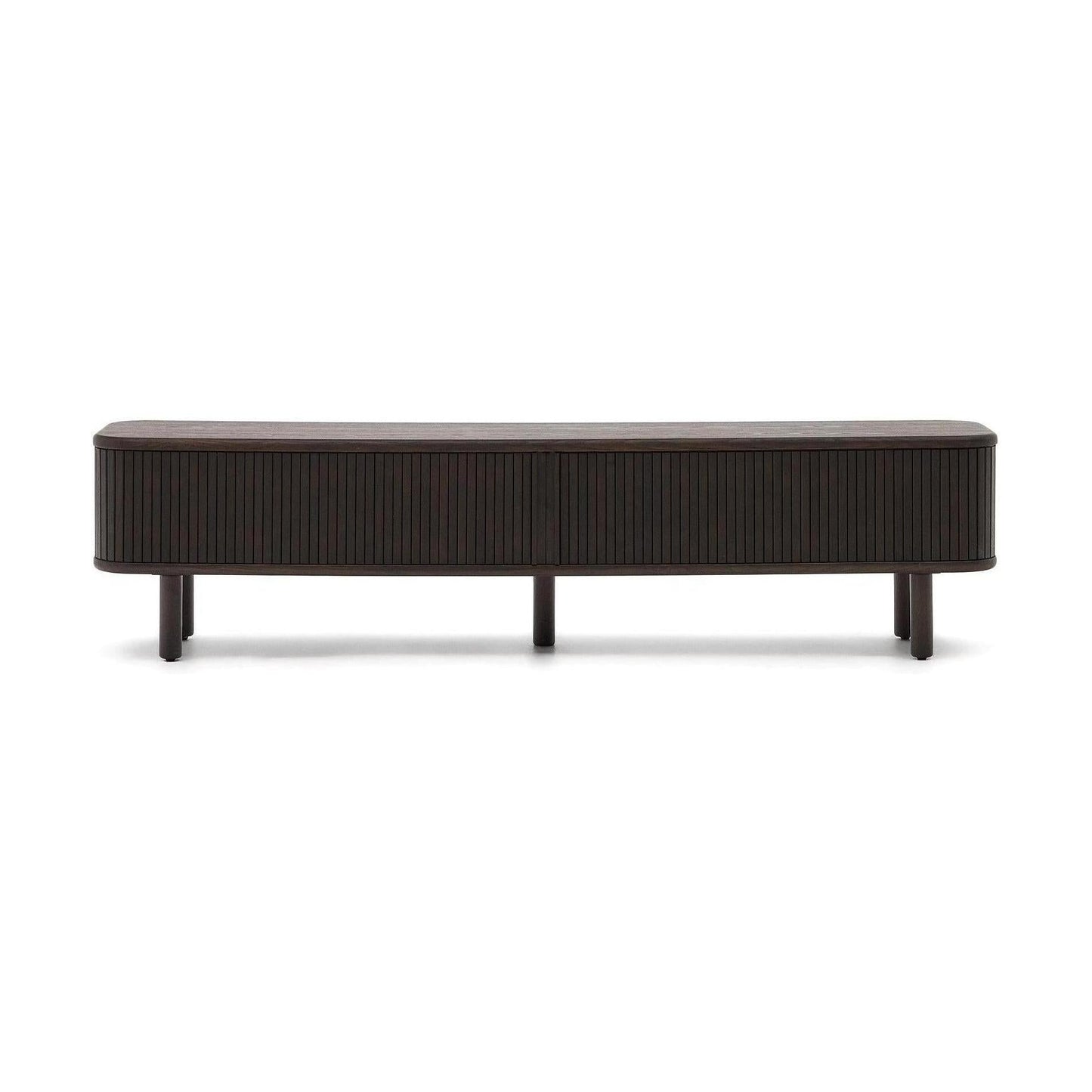 Kave Home Mailen tv-meubel met 2 deuren essen donkere afwerking 200 x 50 cm