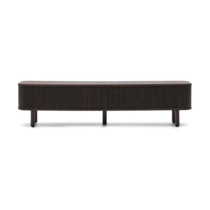 Kave Home Mailen tv-meubel met 2 deuren essen donkere afwerking 200 x 50 cm