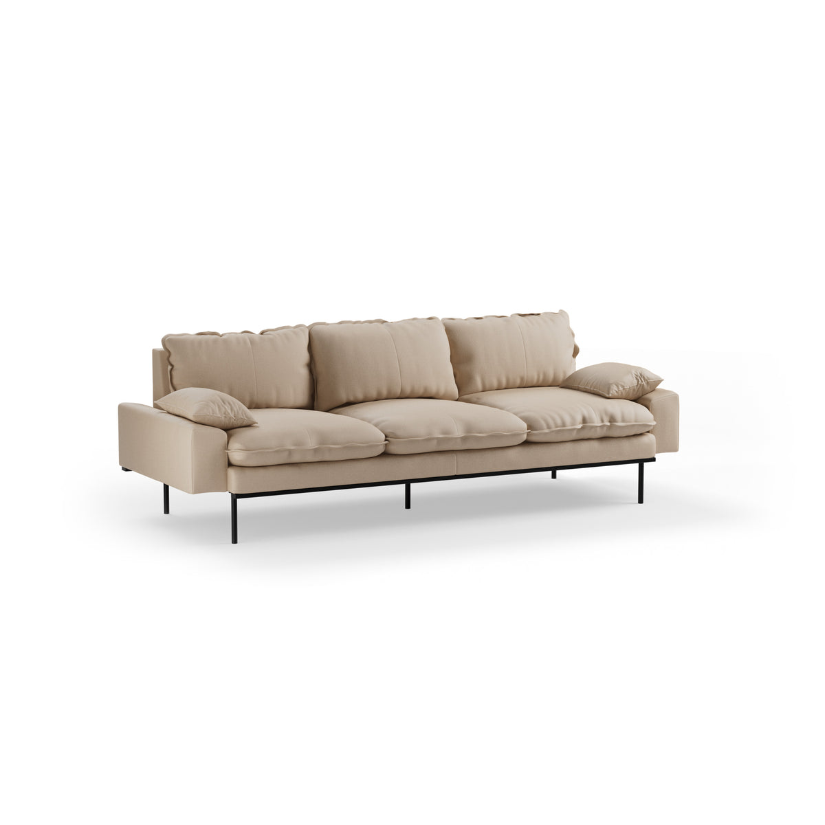 HKliving Retro 4-zitsbank Knotted Beige