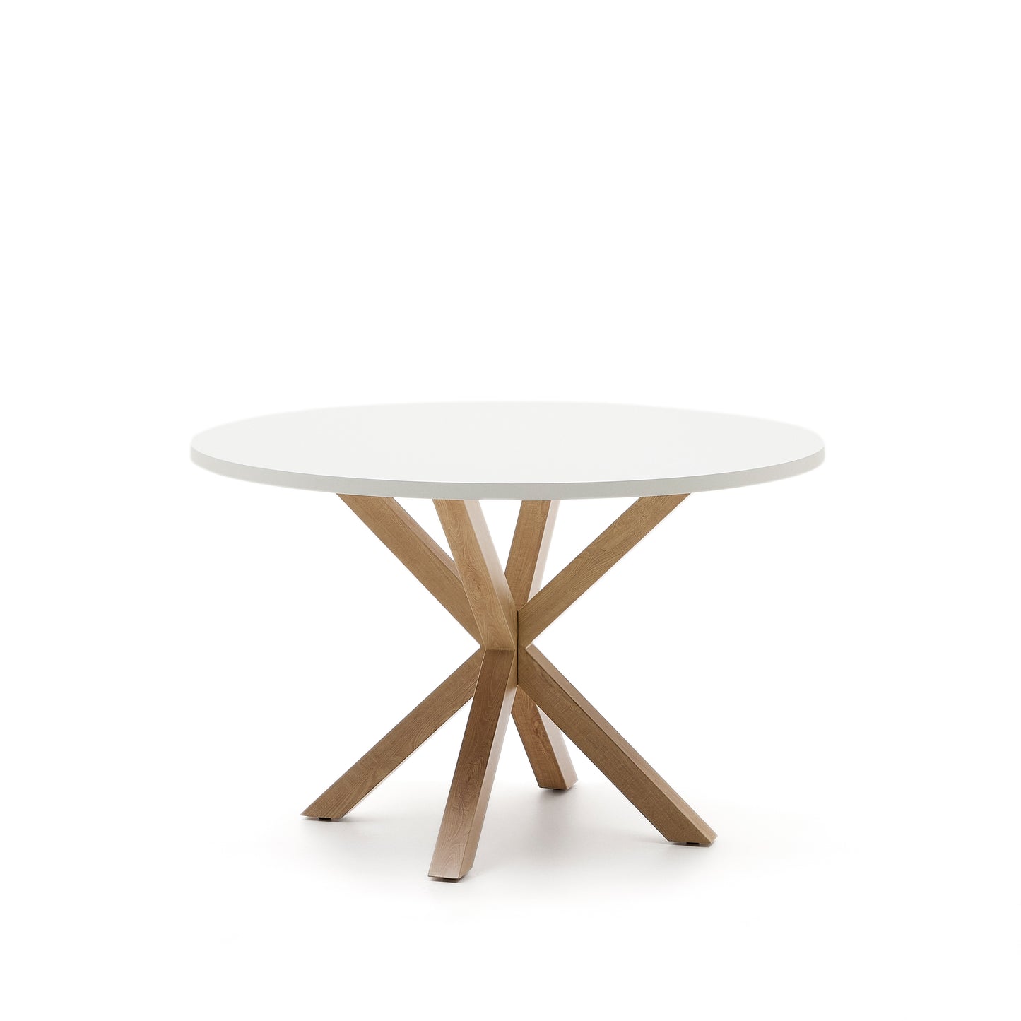 Kave Home Argo eettafel rond Ø120 cm White/Natural