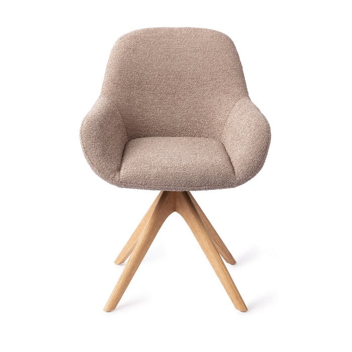 Jesper Home Kushi eetkamerstoel Stone Haze revolve oak natural