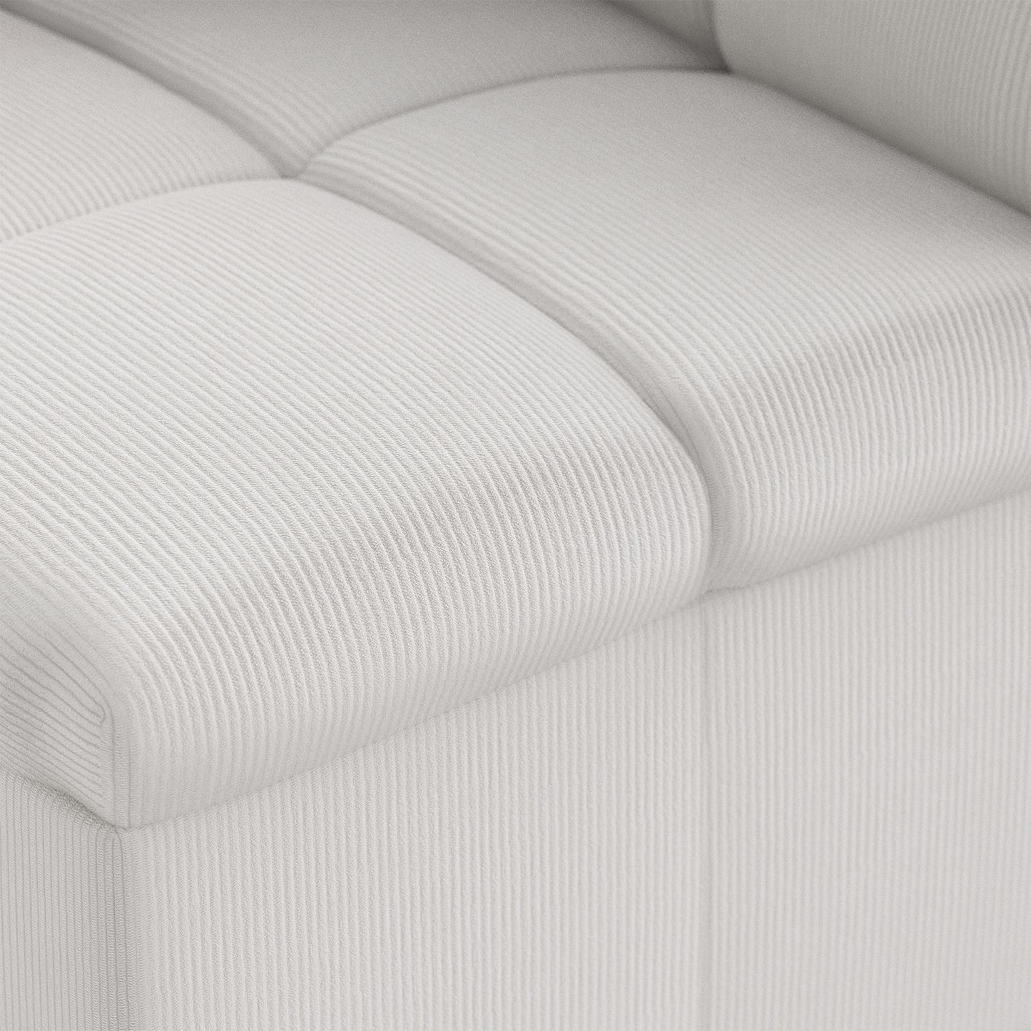 HKliving Wave bank corner Corduroy Rib Cream