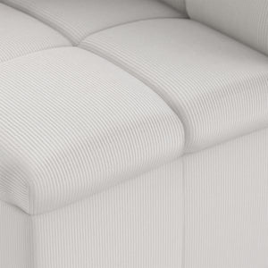 HKliving Wave bank corner Corduroy Rib Cream
