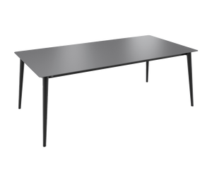 Mobitec Terra T0300 eettafel 240x100 cm keramiek Nero poot zwart