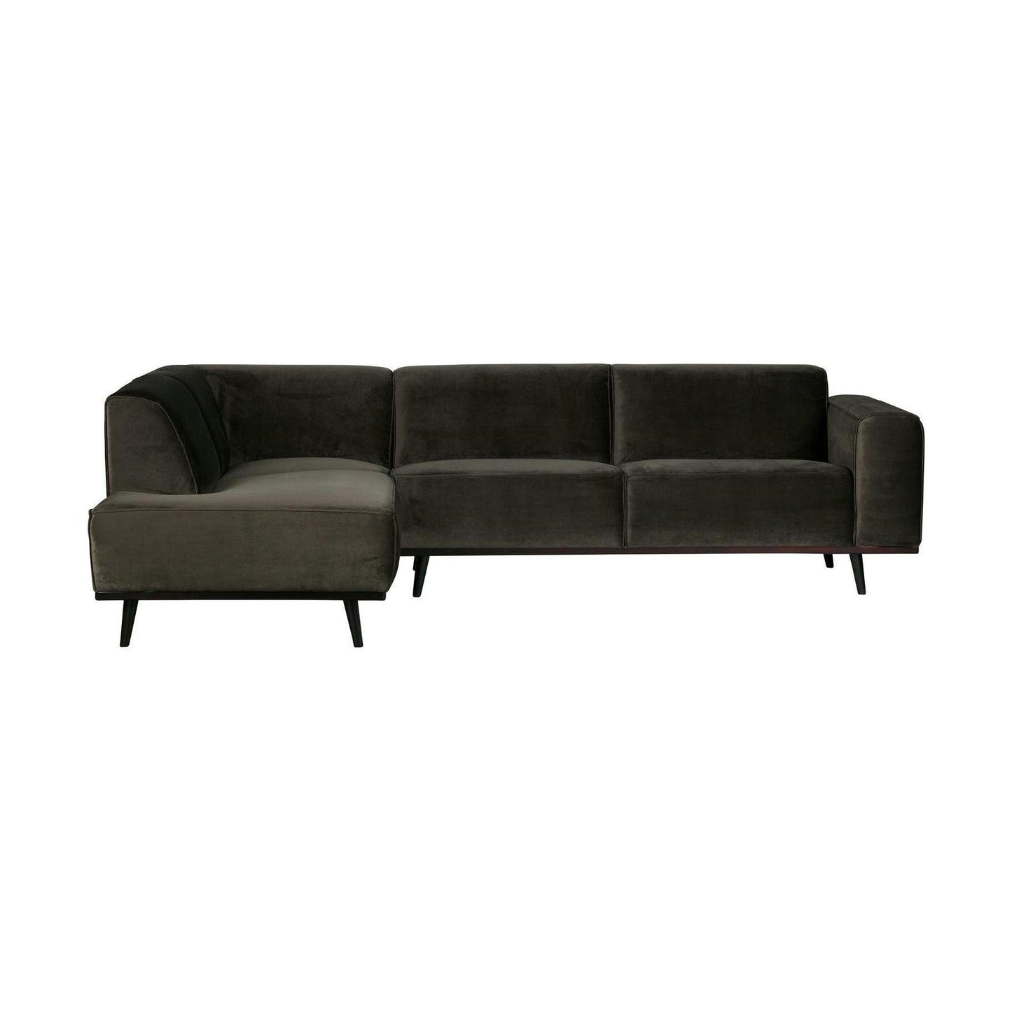 WOOOD Statement hoekbank links Velvet Warm Groen