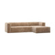 WOOOD Bean hoekbank rechts Chenille Velvet Perzikroze
