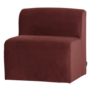 WOOOD Mojo Base eetkamerbank 84 cm met rugleuning velvet Kastanjebruin