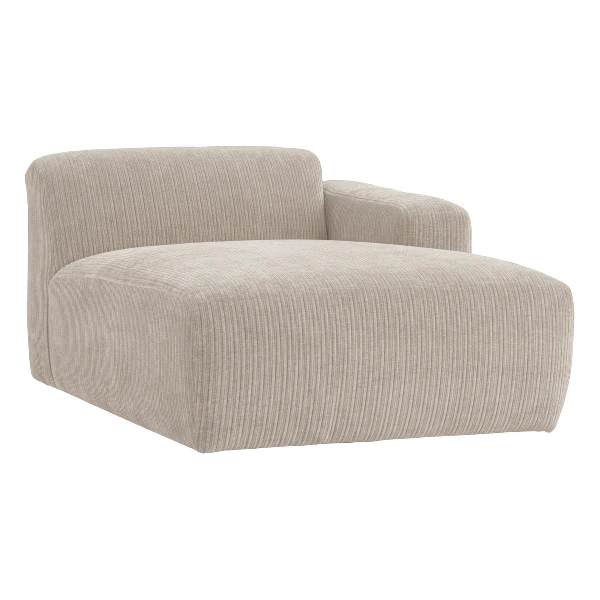 WOOOD Mojo Base chaise longue bank arm rechts rib Ecru