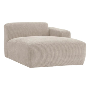 WOOOD Mojo Base chaise longue bank arm rechts rib Ecru