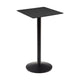 Kave Home Esilda bartafel vierkant Ø60 cm Zwart